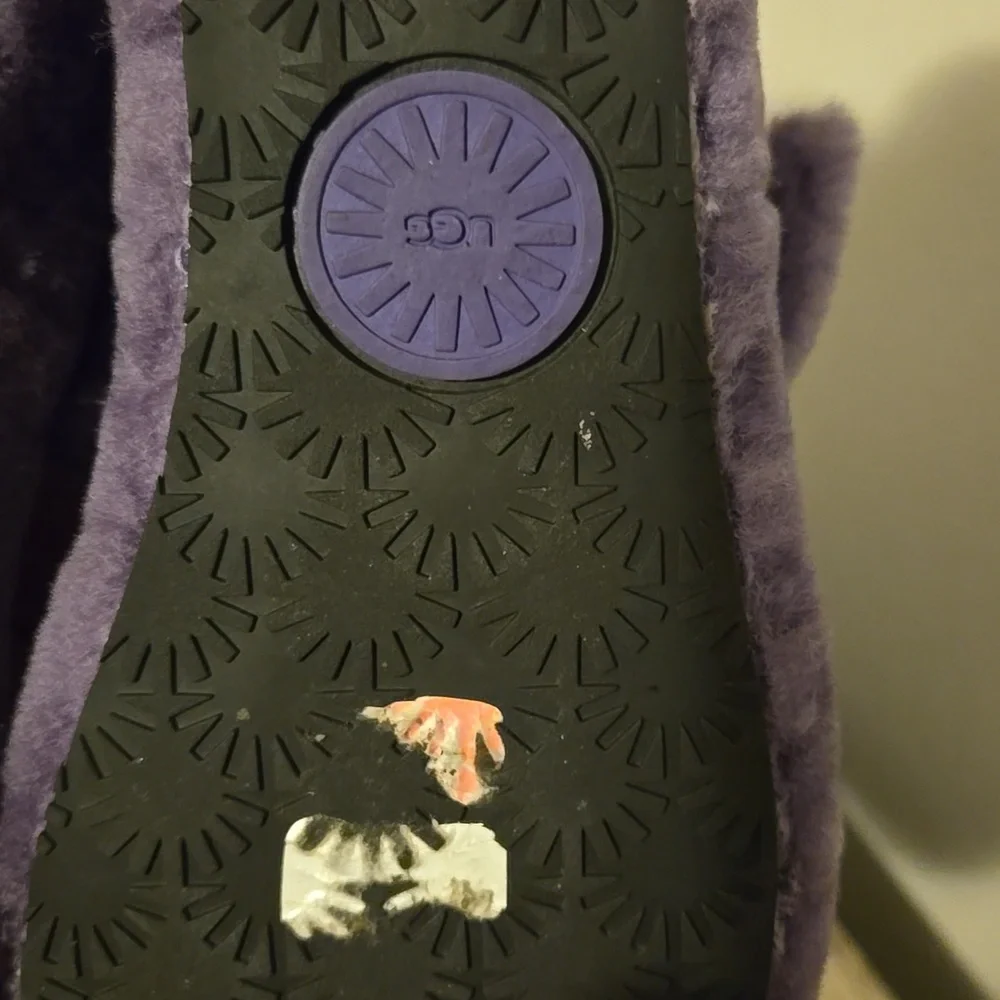 UGG Purple Fuzzy Slippers - Picture 7 of 8